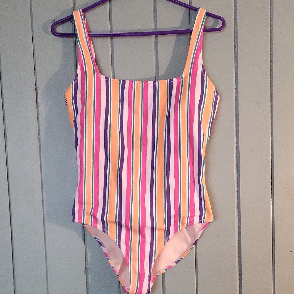 Joe Fresh Multicolor Striped Womans Swimsuit